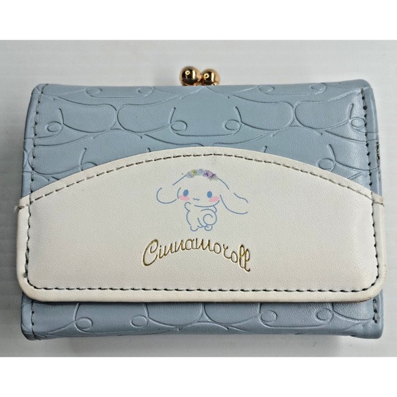 Unbranded No tag Handbags - Cinnamoroll Style Tri-Fold Wallet Blue White Coin Purse Snap Small Cute